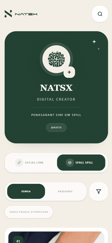 Spall Spill mobile interface